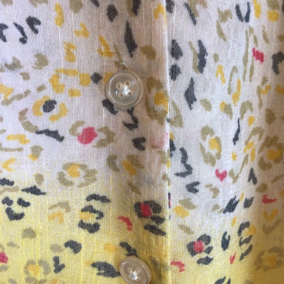 Zac And Rachel Women’s Ombre Yellow Shirt Size 2XL button up casual boho retro - Picture 5 of 13